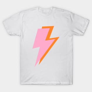 Pink and Orange Lightning Bolts T-Shirt